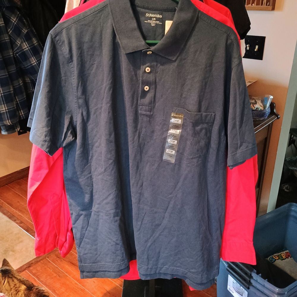 St. John's Bay Navy Polo Shirt for Men
